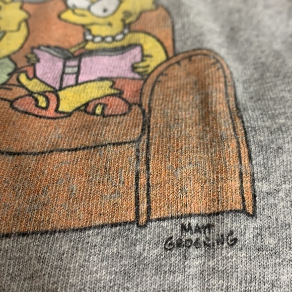 The Simpsons Matt Groening 2017 graphic short sleeve T-shirt medium grey - Picture 3 of 6